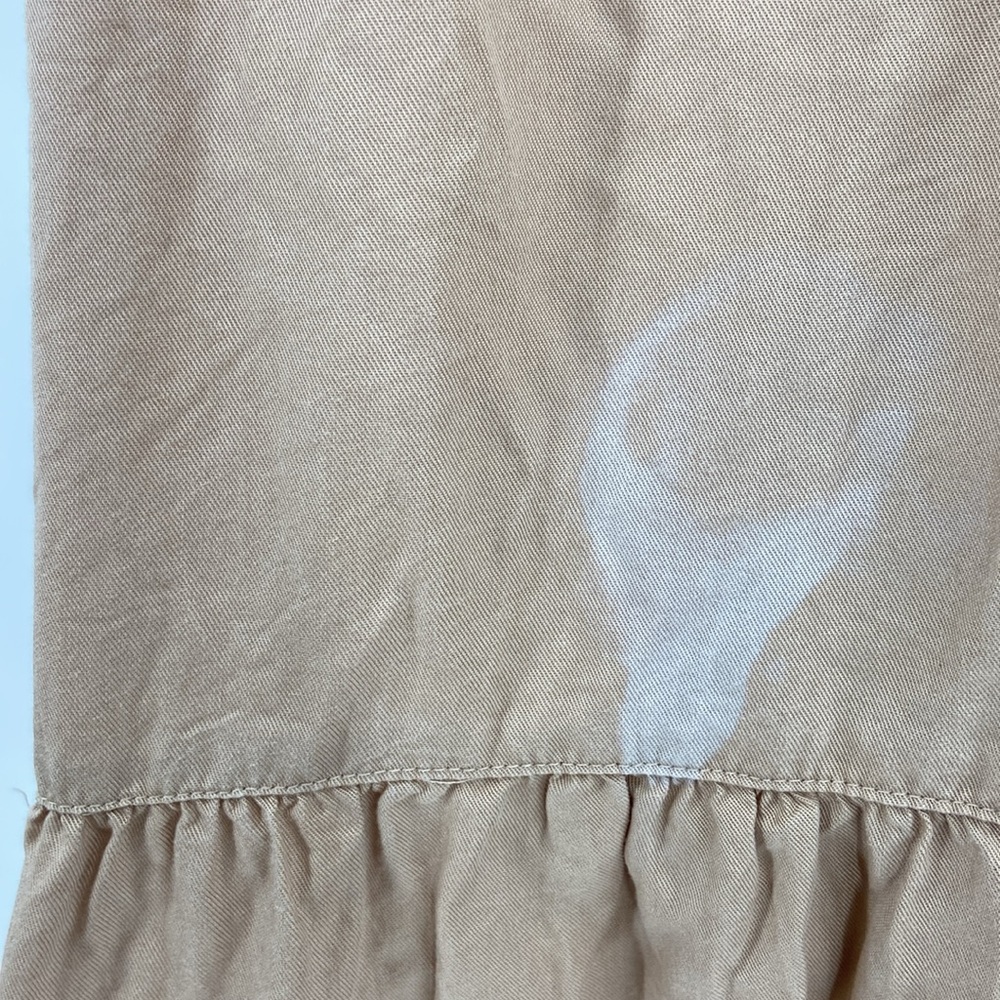 The Drop beige tiered flouncy ruffle hem maxi sun dress neutral spring summer - Picture 6 of 16